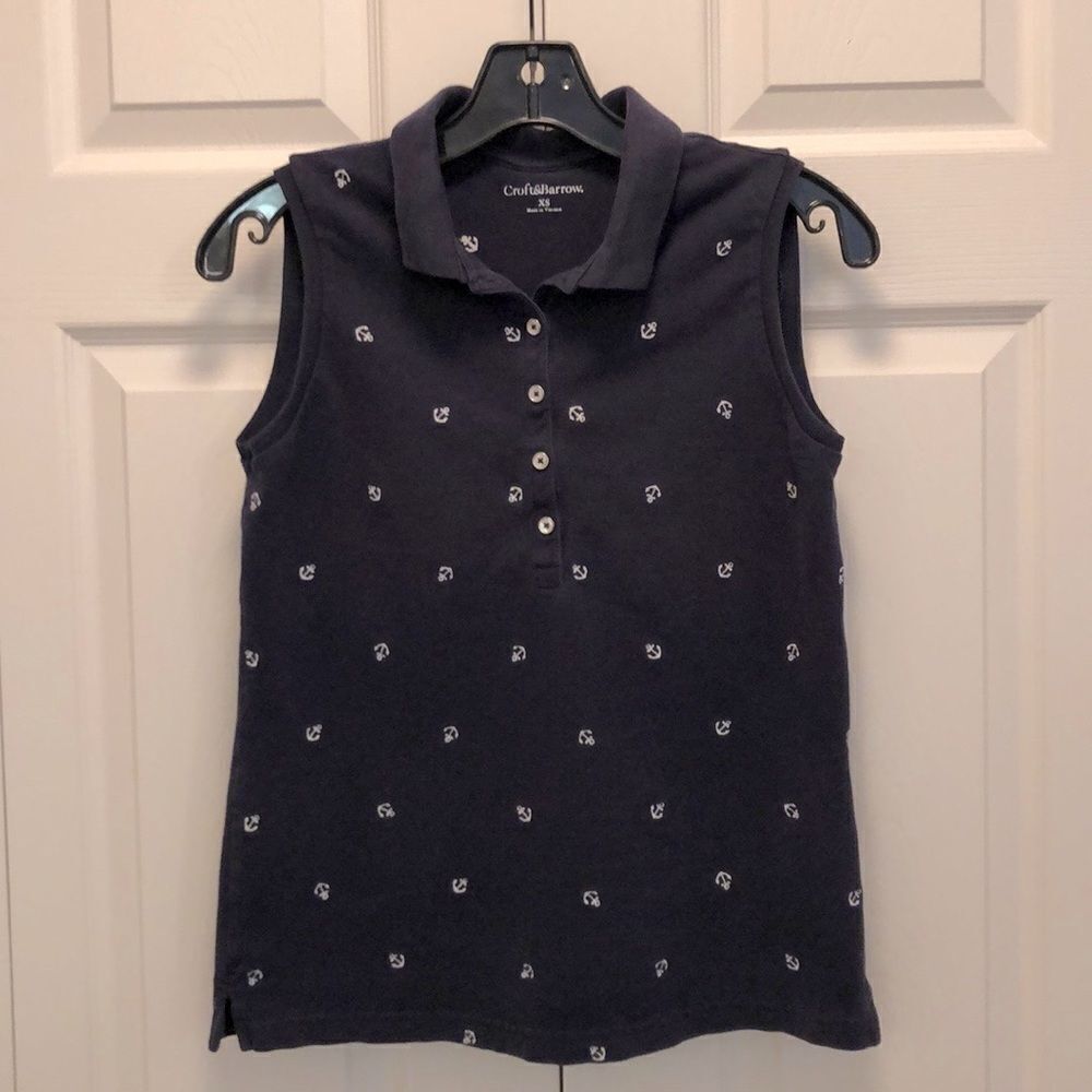 Croft & Barrow Sleeveless Collared Top